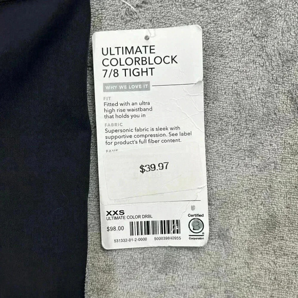 Athleta Tight Womens Size XXS Ultimate Colorblock 7/8 High Rise Athleisure - Picture 5 of 11